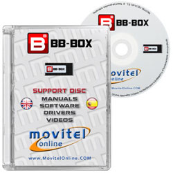 Cartula Disco BB-Box Blackberry y HTC Box CD o DVD con software, drivers, manuales y videos
