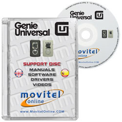 Genie Clip CD or DVD disk covercase with software, drivers, manuals and videos