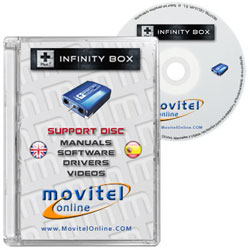 Cartula Disco Infinity Box CD o DVD con software, drivers, manuales y videos