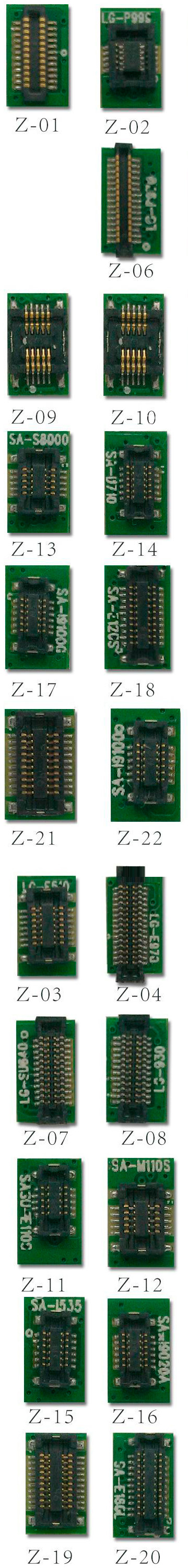 Complete JPIN female Molex connectors set for JTAG connection usando flex cable