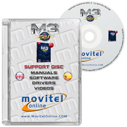 M3i ZERO CD or DVD disk covercase with software, drivers, manuals and videos