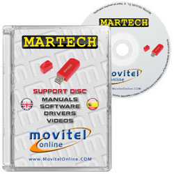 Cartula Martech Key CD o DVD con software, drivers, manuales y videos