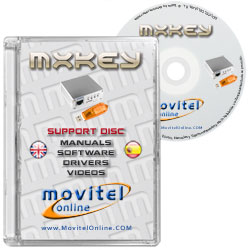 Cartula Disco MX Key CD o DVD con software, drivers, manuales y videos