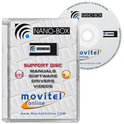 Nano Box CD or DVD disk covercase with software, drivers, manuals and videos