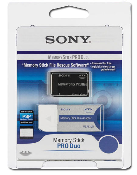 Blister Sony Memory Stick Pro Duo With Adapter