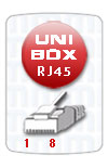 Conector UNIBOX RJ45 UTP8