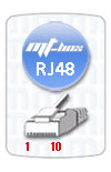 Conector RJ48 UTP10