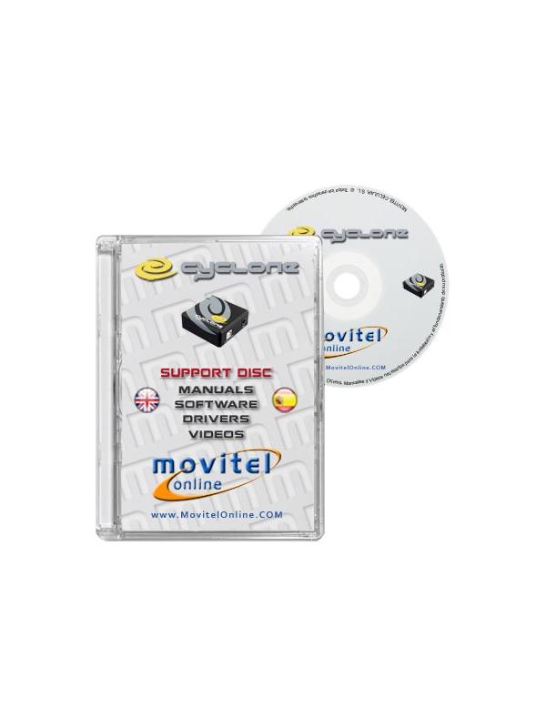 Disco de Soporte para Cyclone Box con Manuales, Software y Videos