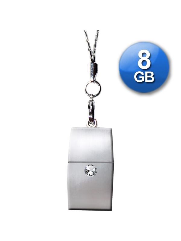 Exclusive DIAMOND 8 Go USB 2.0 Pendrive + Pendant + Metal Gift Box - Stylish design, extra thin, wearable and timeless, super small size and weight! Impressive finishing and presentation! The photos do not do justice to the high quality of the product! Ideal for gifts of any kind since it includes a nice aluminum case!