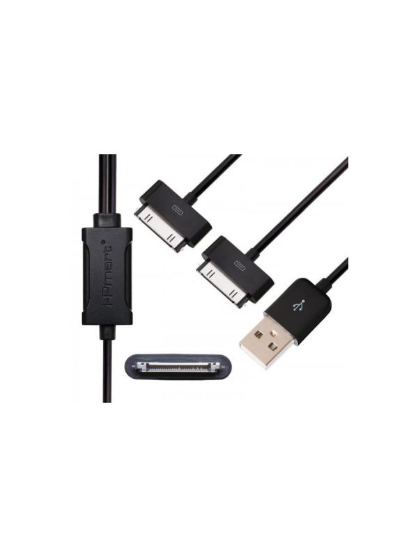 Double connection USB Cable iPhone / iPad / iPod [Data Sync and Charge]