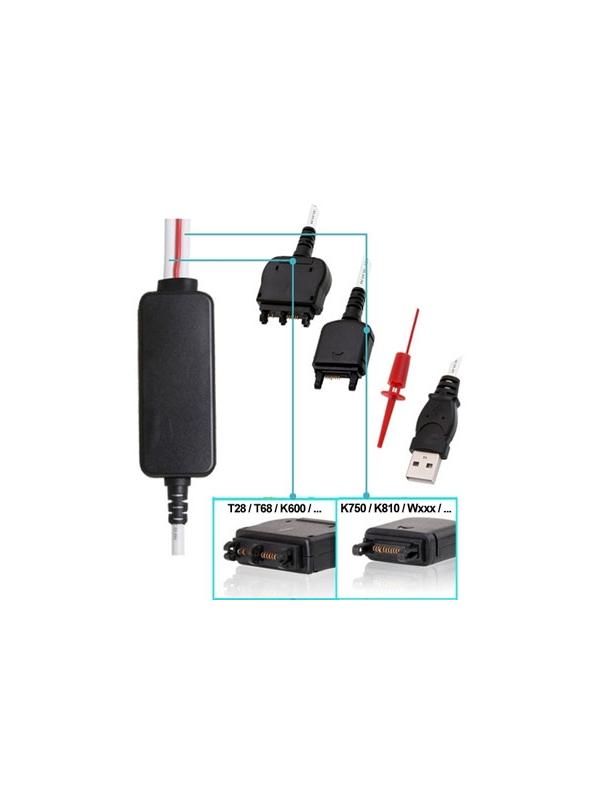 Kit Cables USB FTDI 2 en 1 para 4SE Dongle - Kit de cables USB FTDI para 4SE Dongle y Cruiser! Incluye 2 puntas intercambiables, una para teléfonos con conector T68/K600 y otra para móviles con conector tipo K750 y similares. Son necesarios para la plataforma de SonyEricsson A1 (DB2000, DB201x y DB2020). Su uso está indicado para liberación, flasheo, reparación, reseteo y lectura de códigos de usuario y seguridad, cambio de lenguaje, etc...